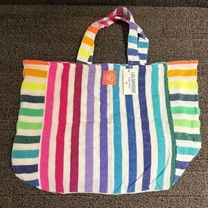 Beautiful Las Bayadas Stripe Tote Beach Bag! Brand New.